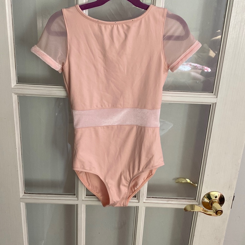 Mirella light blush pink ballet leotard size 12